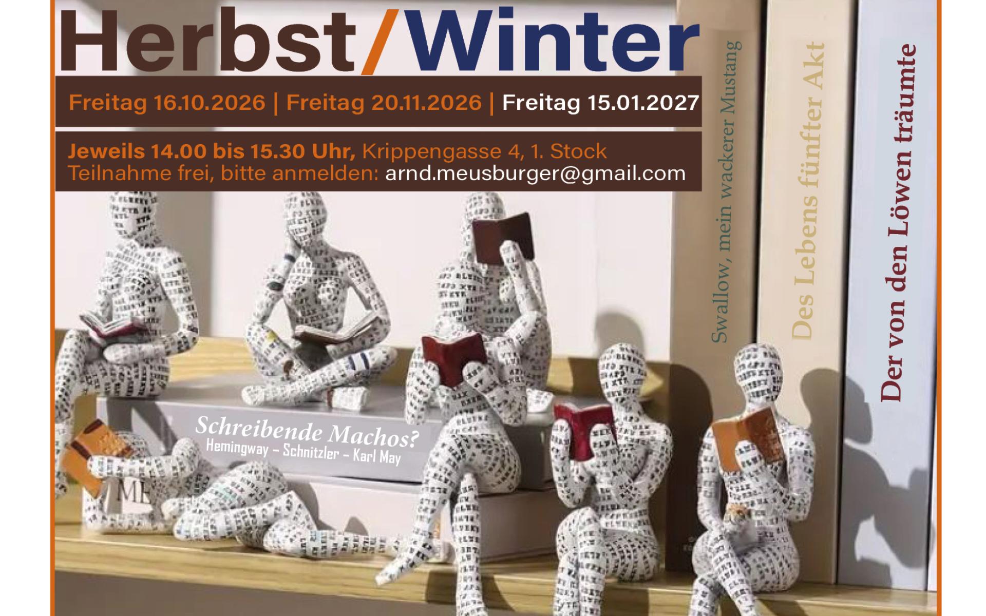 Plakat Literaturtreff Herbst / Winter 