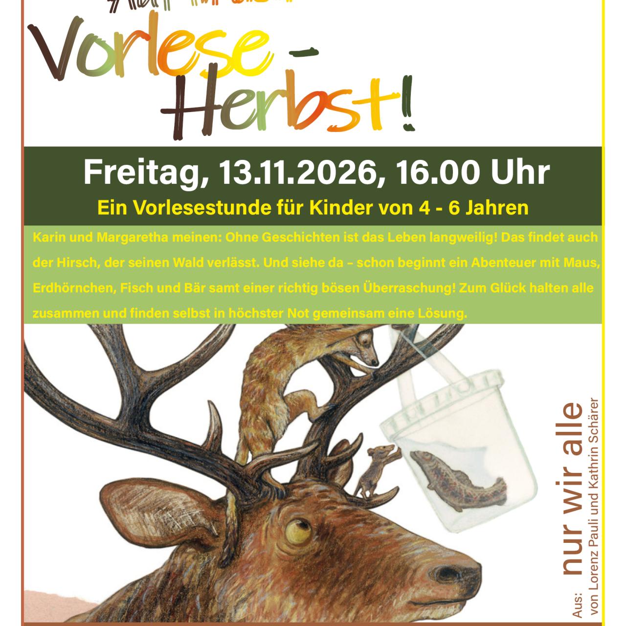 Plakat A3 Vorleseherbst nur wir alle